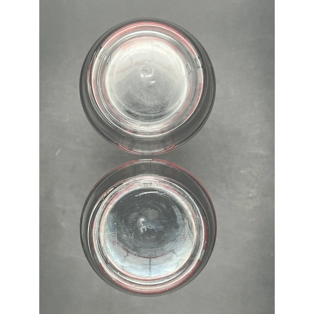 Vtg Pair of 2 Libbey Coca Cola Frosted Stained Glasses Tiffany 16‎ oz Tumbler